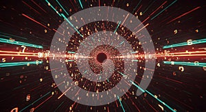 Abstract Data Stream A Dynamic Visualization of Digital Information Flow and Conceptual Dynamics