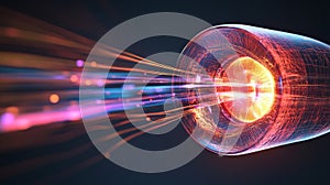 Abstract Data Stream Flowing Through Digital Network