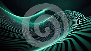 Abstract data stream flowing in digital network waves