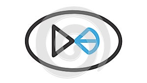 Abstract data stream icon, representing flow or connection, vector design Generative AI