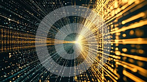 Abstract Data Stream Network Connections Technological Innovation Big Data Concept