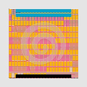 Abstract Data Stream Pattern with Colorful shapes