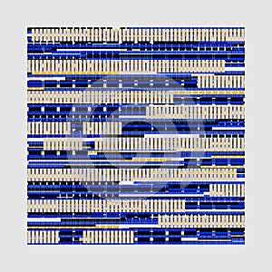 Abstract Data Stream Pattern with Colorful shapes
