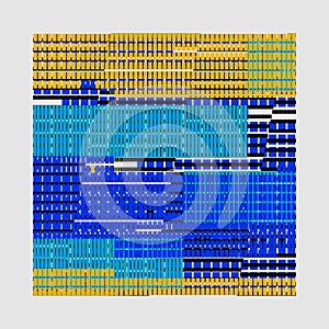 Abstract Data Stream Pattern with Colorful shapes