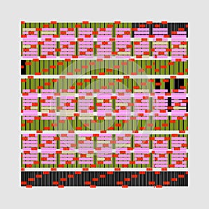 Abstract Data Stream Pattern with Colorful shapes