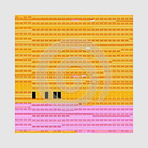 Abstract Data Stream Pattern with Colorful shapes
