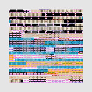 Abstract Data Stream Pattern with Colorful shapes