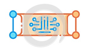 Abstract Data Stream Scroll for Digital Communication, vector design Generative AI