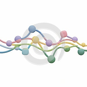 Abstract Data Visualization with Colorful Nodes and Lines