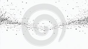 Abstract Data Visualization Concept with Dotted Line Graph