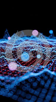 Abstract Data Visualization Digital Network, Technology, Big Data