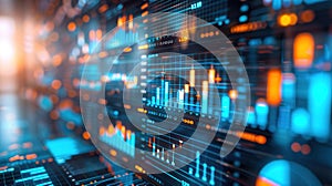 Abstract Data Visualization of Financial Charts and Graphs