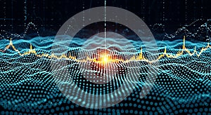 Abstract Data Visualization with Glowing Waveform
