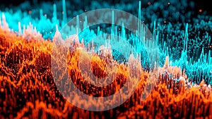 Abstract Data Visualization: Sound Waveforms in Vibrant Colors