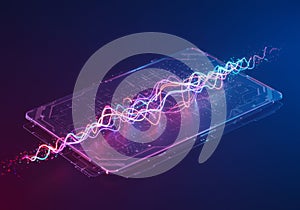 Abstract Data Wave Visualization on Digital Screen