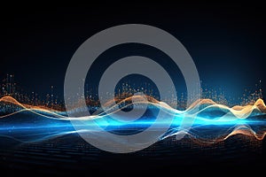 Abstract Data Waveforms with Particle Field Background. Generative AI