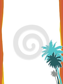 Abstract decorative beautiful drop painted. Art texture banner with space for text. Coconut palm