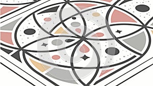 Abstract decorative circular rosette or medallion pattern vector design Generative AI