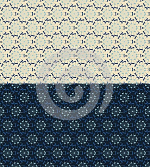 Abstract decorative element seamless pattern. Geometric grid, monochrome grey blue color palette, doodle Christmas
