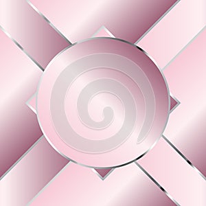 Abstract decorative geometric background with circle and square line
