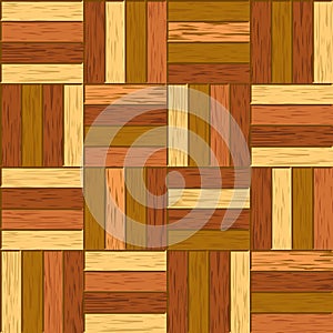 Abstract decorative old textured parquet floor vector background. Seamless tiling. Parquet hardwood material
