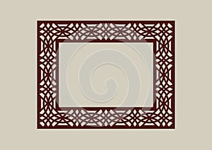 Abstract decorative pattern for carved square frame