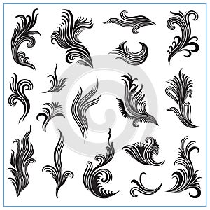 Abstract decorative plants Set 1