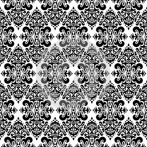 Abstract decorative victorian damask pattern
