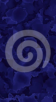 Abstract Deep Blue Floral Pattern Design