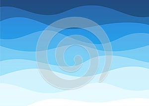 Abstract deep blue wave vector background illustration
