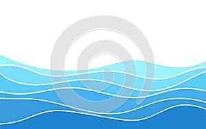 Abstract deep blue wave vector background illustration