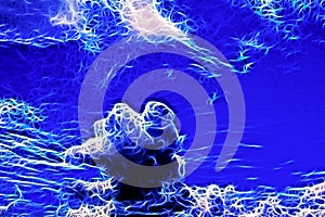 Abstract deep pattern stripe wave Color level blue and white for background