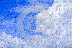 Abstract deep pattern stripe wave Color level blue and white for background