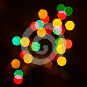 Abstract and defocused background of christmas lights