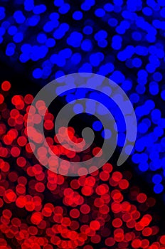 Abstract defocused blue and red lights background photo