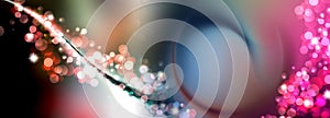 Abstract defocused circular luxury silver bokeh lights background. Magic background.Holiday background.