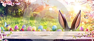 Abstract Defocused Easter Table