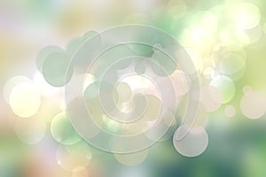 Abstract delicate gradient green light and yellow pastel spring or summer bokeh background. Beautiful texture