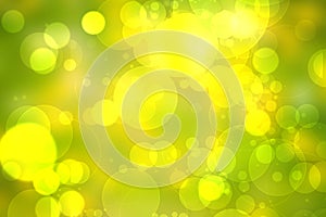 Abstract delicate gradient green light and yellow pastel spring or summer bokeh background. Beautiful texture