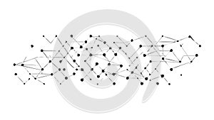 Abstract Densely Connected Data Points, Information Network, vector design Generative AI