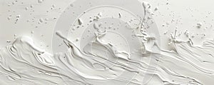 An abstract depiction of white paint splashes, representing movement and the creative burst of artistic work. A dynamic