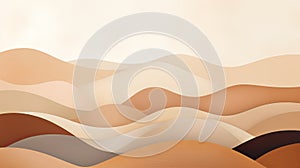 Abstract desert dunes landscape in earthy tones for background use