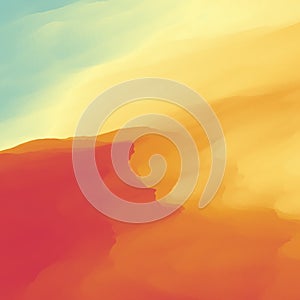 Abstract Desert Landscape Background. Vector illustration. Sand Dune. Desert with Dunes and Mountains. Desert scenery.