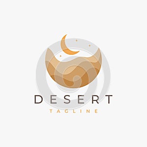 Abstract desert logo vector icon