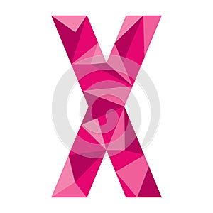abstract design of alphabet x. Vector illustration decorative design