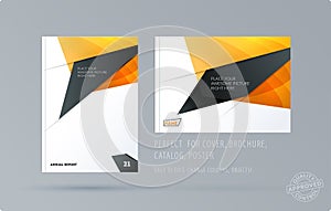 Abstract design brochure cover, creative flyer in A4 with colourful shapes for branding, marketing kit