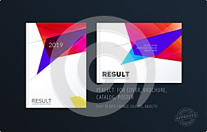 Abstract design brochure cover, creative flyer in A4 with colourful shapes for branding, marketing kit