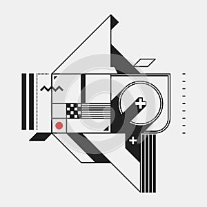 Abstract design element in constructivism style