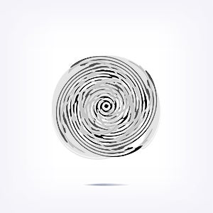 Abstract design element. Optical illusion, speed motion dymanic effect. Radial shape