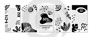 Abstract design fashion template banner for social media kit